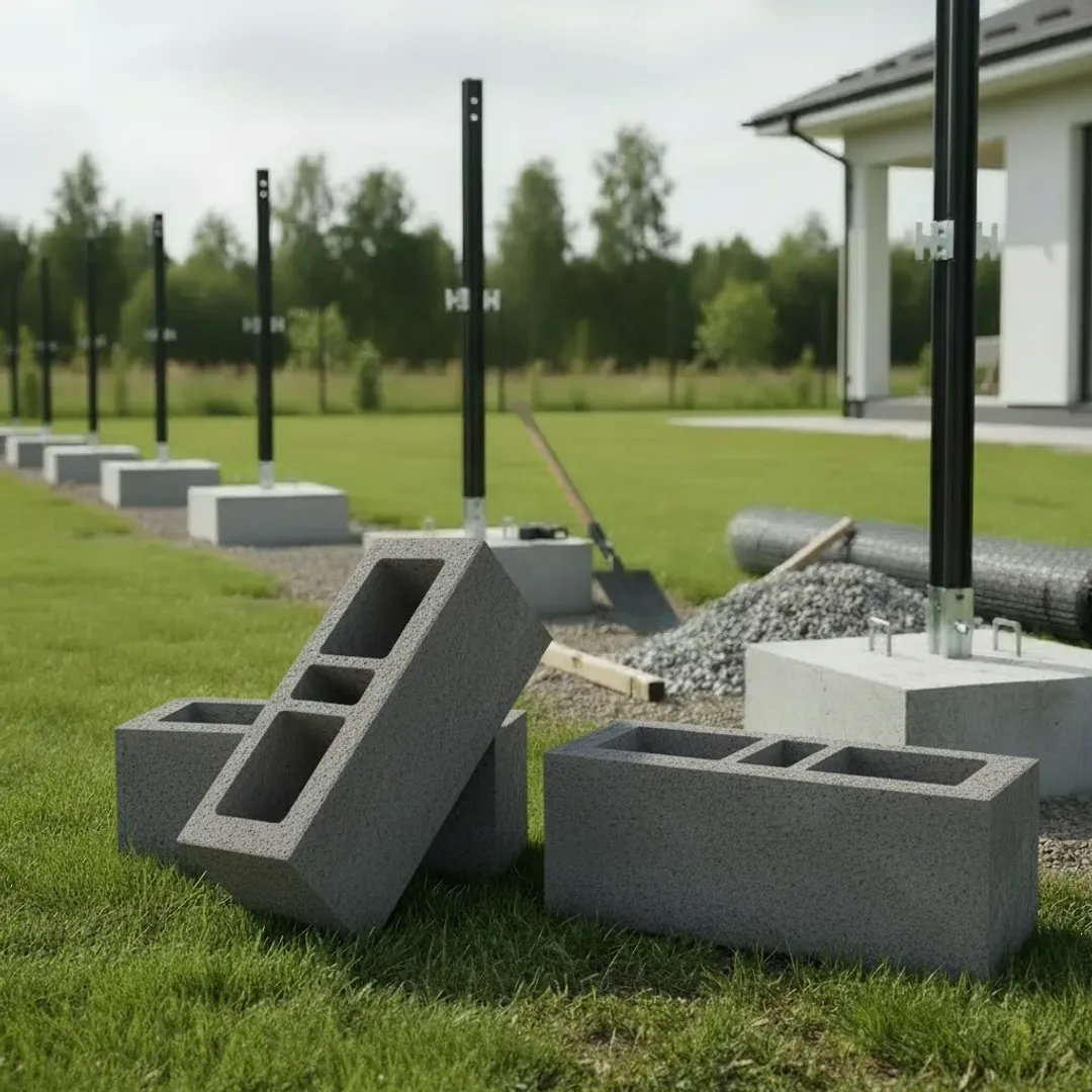 Блок заборный модульный (Серый)