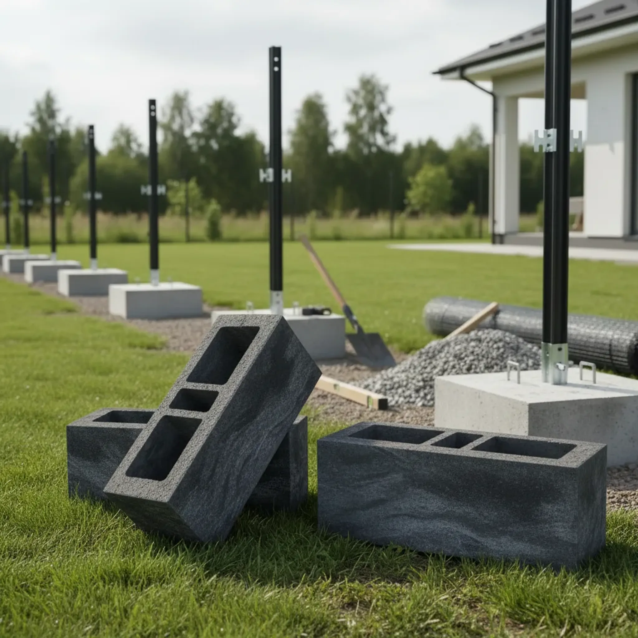 Блок заборный модульный (Дым)