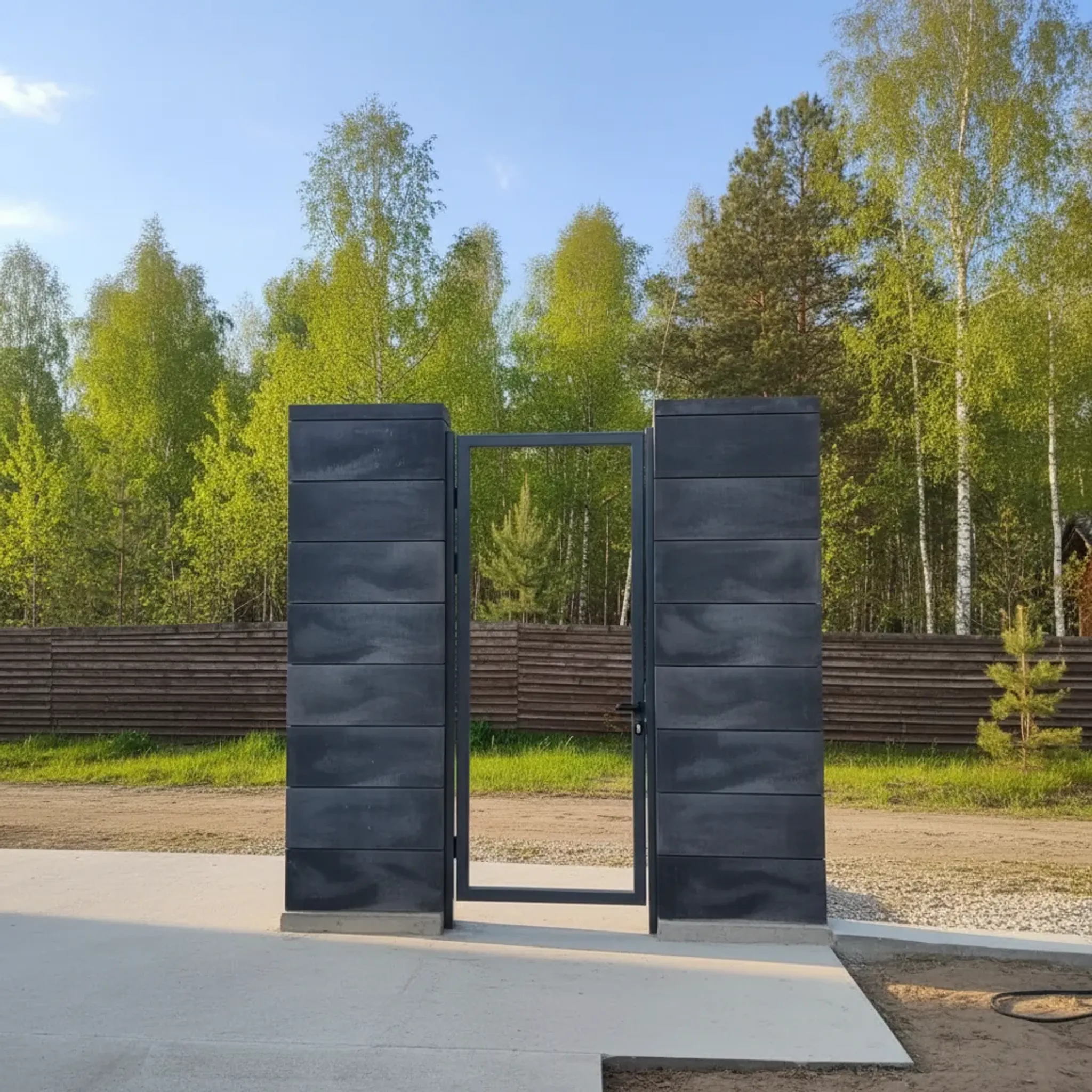 Каркас калитки ширина 1001-1100 мм, высота до 2000 мм (60х60, Жалюзи/Ранчо) (порошковое текстурное)