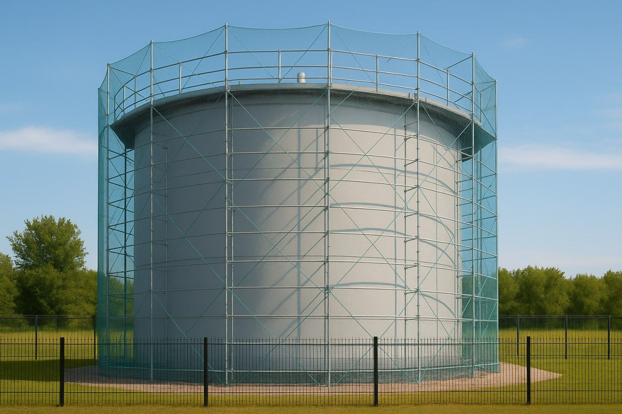 Защита резервуаров от БПЛА в Новосибирской области: проектирование и решения