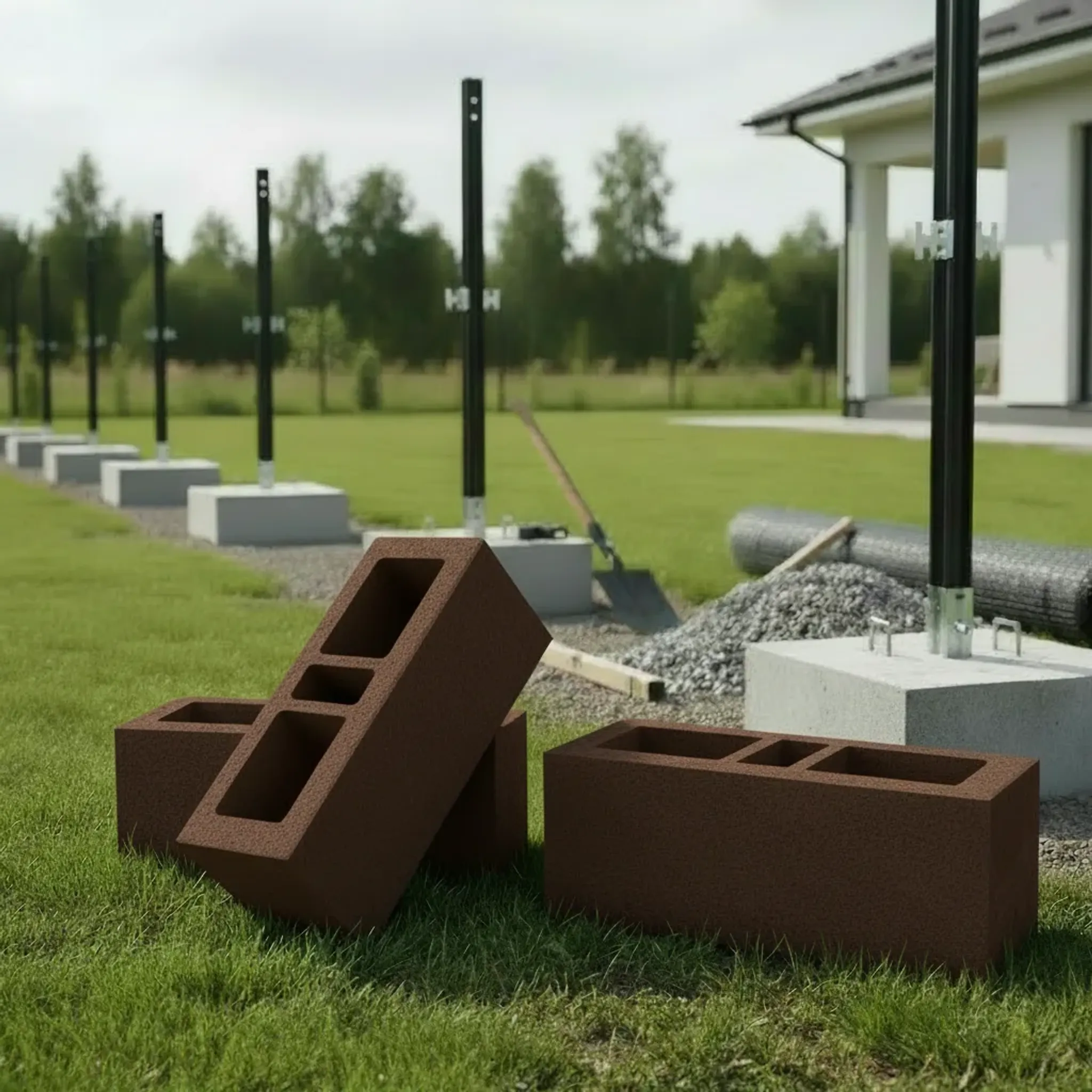 Блок заборный модульный (Шоколад)