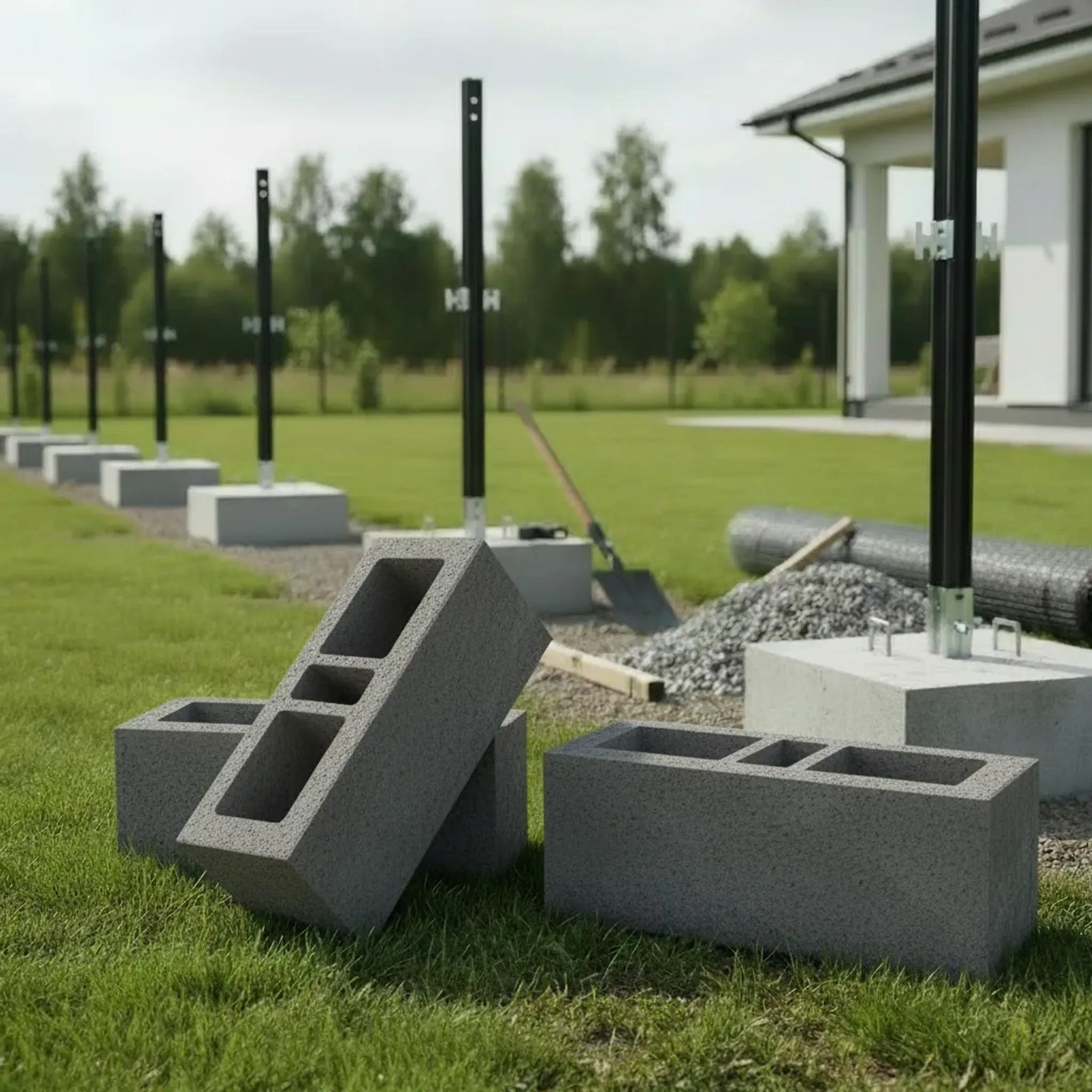 Блок заборный модульный (Серый)